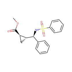 COC(=O)[C@@H]1C[C@H]1[C@@H](NS(=O)(=O)c1ccccc1)c1ccccc1 ZINC000006145284