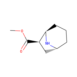 COC(=O)[C@@H]1C[C@H]2CCC[C@H]1N2 ZINC000136665383