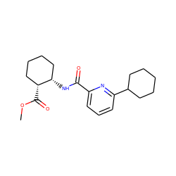 COC(=O)[C@@H]1CCCC[C@@H]1NC(=O)c1cccc(C2CCCCC2)n1 ZINC000150151807