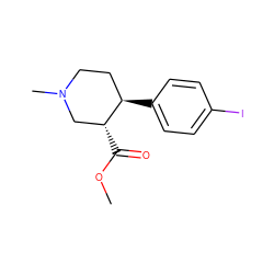 COC(=O)[C@@H]1CN(C)CC[C@H]1c1ccc(I)cc1 ZINC000028714340