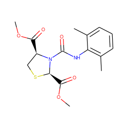 COC(=O)[C@@H]1CS[C@H](C(=O)OC)N1C(=O)Nc1c(C)cccc1C ZINC000004106647