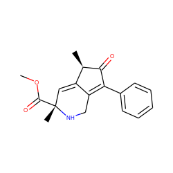 COC(=O)[C@]1(C)C=C2C(=C(c3ccccc3)C(=O)[C@@H]2C)CN1 ZINC000033913658