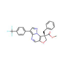 COC(=O)[C@]1(Cc2ccccc2)COc2cnc3c(-c4ccc(C(F)(F)F)cc4)cnn3c21 ZINC000299841101