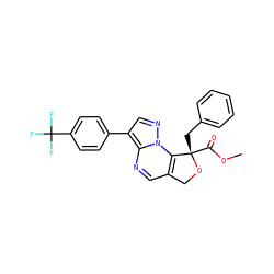 COC(=O)[C@]1(Cc2ccccc2)OCc2cnc3c(-c4ccc(C(F)(F)F)cc4)cnn3c21 ZINC000299822503