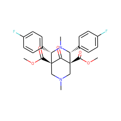 COC(=O)[C@]12CN(C)C[C@](C(=O)OC)(C1=O)[C@@H](c1ccc(F)cc1)N(C)[C@H]2c1ccc(F)cc1 ZINC000013813880