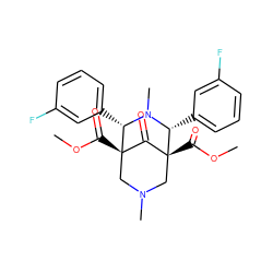 COC(=O)[C@]12CN(C)C[C@](C(=O)OC)(C1=O)[C@@H](c1cccc(F)c1)N(C)[C@H]2c1cccc(F)c1 ZINC000013813884
