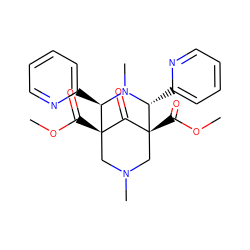 COC(=O)[C@]12CN(C)C[C@](C(=O)OC)(C1=O)[C@@H](c1ccccn1)N(C)[C@@H]2c1ccccn1 ZINC000012952552