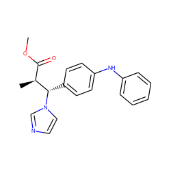 COC(=O)[C@H](C)[C@H](c1ccc(Nc2ccccc2)cc1)n1ccnc1 ZINC000071296785