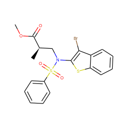COC(=O)[C@H](C)CN(c1sc2ccccc2c1Br)S(=O)(=O)c1ccccc1 ZINC000115232519