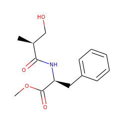 COC(=O)[C@H](Cc1ccccc1)NC(=O)[C@@H](C)CO ZINC000003965074