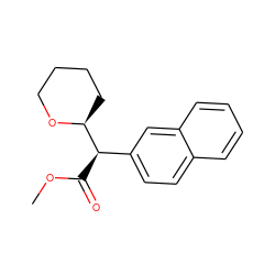 COC(=O)[C@H](c1ccc2ccccc2c1)[C@@H]1CCCCO1 ZINC000013517772