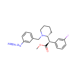 COC(=O)[C@H](c1cccc(I)c1)[C@H]1CCCCN1Cc1cccc(N=[N+]=[N-])c1 ZINC000066252375