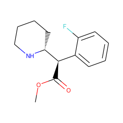 COC(=O)[C@H](c1ccccc1F)[C@H]1CCCCN1 ZINC000064510298
