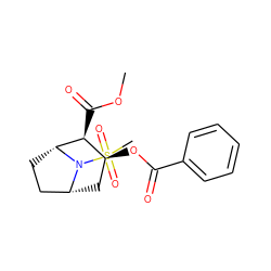 COC(=O)[C@H]1[C@@H](OC(=O)c2ccccc2)C[C@@H]2CC[C@H]1N2S(C)(=O)=O ZINC000013738785