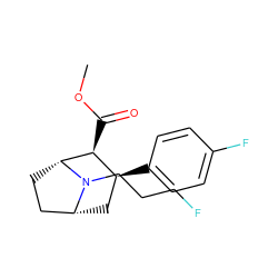 COC(=O)[C@H]1[C@@H](c2ccc(F)cc2)C[C@@H]2CC[C@H]1N2CCCF ZINC000031996412