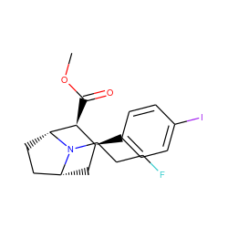 COC(=O)[C@H]1[C@@H](c2ccc(I)cc2)C[C@@H]2CC[C@H]1N2CCCF ZINC000003972949