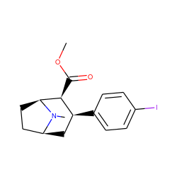 COC(=O)[C@H]1[C@@H](c2ccc(I)cc2)C[C@H]2CC[C@@H]1N2C ZINC000006482445