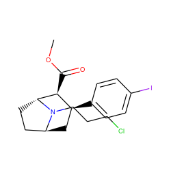 COC(=O)[C@H]1[C@@H](c2ccc(I)cc2)C[C@H]2CC[C@H]1N2CCCCl ZINC000100761617