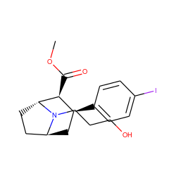 COC(=O)[C@H]1[C@@H](c2ccc(I)cc2)C[C@H]2CC[C@H]1N2CCCO ZINC000100761594