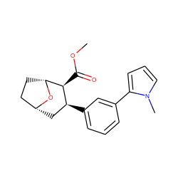 COC(=O)[C@H]1[C@@H](c2cccc(-c3cccn3C)c2)C[C@@H]2CC[C@H]1O2 ZINC000084616954