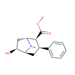 COC(=O)[C@H]1[C@@H](c2ccccc2)C[C@H]2[C@@H](O)C[C@H]1N2C ZINC000100842257