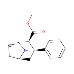 COC(=O)[C@H]1[C@@H](c2ccccc2)C[C@H]2CC[C@H]1N2C ZINC000100647786