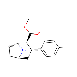 COC(=O)[C@H]1[C@H](c2ccc(C)cc2)C[C@H]2CC[C@H]1N2C ZINC000100773450