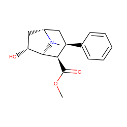 COC(=O)[C@H]1[C@H]2[C@H](O)C[C@H](C[C@H]1c1ccccc1)N2C ZINC000100841411