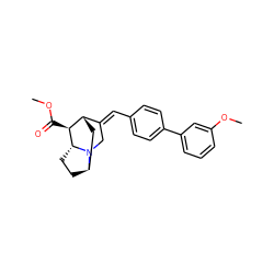 COC(=O)[C@H]1[C@H]2C[C@H]3CC[C@H]1N3C/C2=C\c1ccc(-c2cccc(OC)c2)cc1 ZINC000253640225