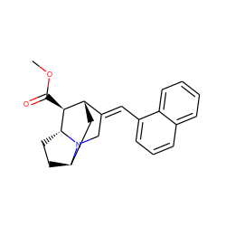 COC(=O)[C@H]1[C@H]2C[C@H]3CC[C@H]1N3C/C2=C\c1cccc2ccccc12 ZINC000253633336