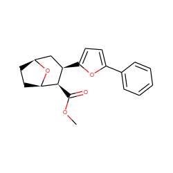 COC(=O)[C@H]1[C@H]2CC[C@@H](C[C@H]1c1ccc(-c3ccccc3)o1)O2 ZINC000084602355