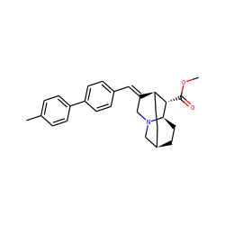 COC(=O)[C@H]1[C@H]2CC[C@H]3CC[C@H]1N(C/C2=C\c1ccc(-c2ccc(C)cc2)cc1)C3 ZINC000253855603