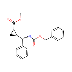 COC(=O)[C@H]1C[C@@H]1[C@H](NC(=O)OCc1ccccc1)c1ccccc1 ZINC000006145312