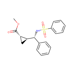 COC(=O)[C@H]1C[C@@H]1[C@H](NS(=O)(=O)c1ccccc1)c1ccccc1 ZINC000006145311