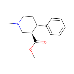 COC(=O)[C@H]1CN(C)CC[C@@H]1c1ccccc1 ZINC000002002165