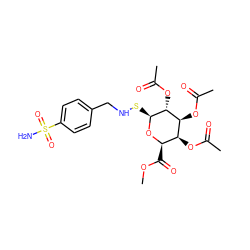 COC(=O)[C@H]1O[C@@H](SNCc2ccc(S(N)(=O)=O)cc2)[C@H](OC(C)=O)[C@@H](OC(C)=O)[C@H]1OC(C)=O ZINC000049781221