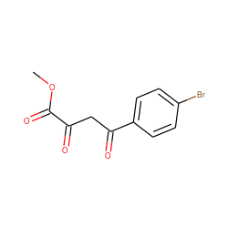 COC(=O)C(=O)CC(=O)c1ccc(Br)cc1 ZINC000100835137