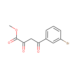COC(=O)C(=O)CC(=O)c1cccc(Br)c1 ZINC000100841669