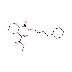 COC(=O)C(=O)N1CCCC[C@@H]1C(=O)OCCCCC1CCCCC1 ZINC000027564572