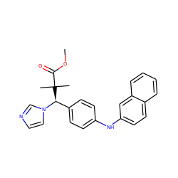 COC(=O)C(C)(C)[C@@H](c1ccc(Nc2ccc3ccccc3c2)cc1)n1ccnc1 ZINC000068153319