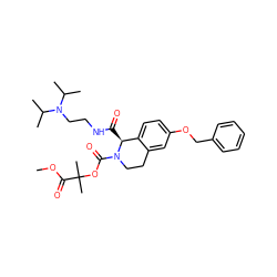 COC(=O)C(C)(C)OC(=O)N1CCc2cc(OCc3ccccc3)ccc2[C@@H]1C(=O)NCCN(C(C)C)C(C)C ZINC000028330658