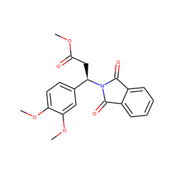 COC(=O)C[C@H](c1ccc(OC)c(OC)c1)N1C(=O)c2ccccc2C1=O ZINC000006484683