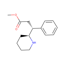 COC(=O)C[C@H](c1ccccc1)[C@@H]1CCCCN1 ZINC000013834835