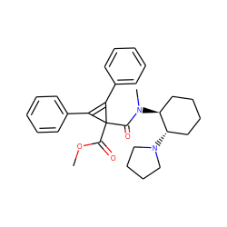 COC(=O)C1(C(=O)N(C)[C@H]2CCCC[C@@H]2N2CCCC2)C(c2ccccc2)=C1c1ccccc1 ZINC000013911801