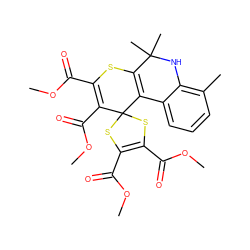 COC(=O)C1=C(C(=O)OC)SC2(S1)C(C(=O)OC)=C(C(=O)OC)SC1=C2c2cccc(C)c2NC1(C)C ZINC000004042737