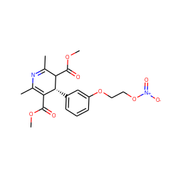 COC(=O)C1=C(C)N=C(C)C(C(=O)OC)[C@@H]1c1cccc(OCCO[N+](=O)[O-])c1 ZINC000027629396