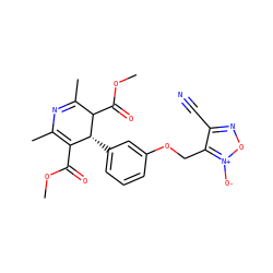 COC(=O)C1=C(C)N=C(C)C(C(=O)OC)[C@@H]1c1cccc(OCc2c(C#N)no[n+]2[O-])c1 ZINC000027623201