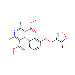 COC(=O)C1=C(C)N=C(C)C(C(=O)OC)[C@@H]1c1cccc(OCc2nonc2C)c1 ZINC000100049438