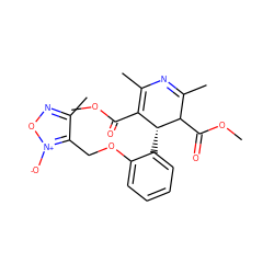 COC(=O)C1=C(C)N=C(C)C(C(=O)OC)[C@@H]1c1ccccc1OCc1c(C)no[n+]1[O-] ZINC000100049377