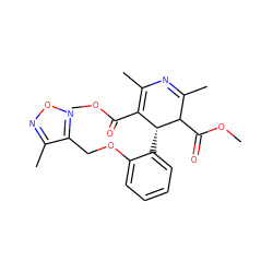 COC(=O)C1=C(C)N=C(C)C(C(=O)OC)[C@@H]1c1ccccc1OCc1nonc1C ZINC000100049421